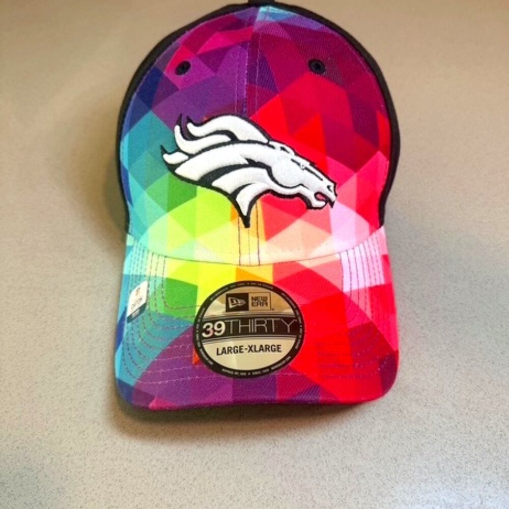 New Era Men's Pink Denver Broncos 2023 NFL Crucial Catch 39THIRTY Flex Hat